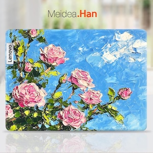 Lenovo Laptop Skin Yoga 9 2-in-1 Decal Custom Gift Oil Painting Flowers Vinyl Sticker For Lenovo Slim Legion Ideapad Yoga Thinkbook Thinkpad