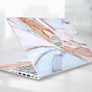Dell Inspiron Laptop Skins Personalized Decal Colorful Marble Texture Customizable Vinyl Decal for Xps Latitude Inspiron Vostro Precision