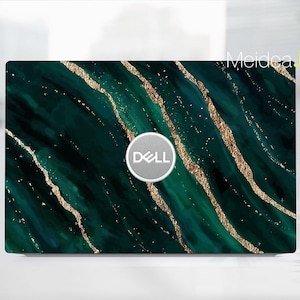 Dell Laptop Decal dell latitude skin Grenn marble Vinyl Sticker for XPS Latitude Inspiron Vostro Alienware Precision