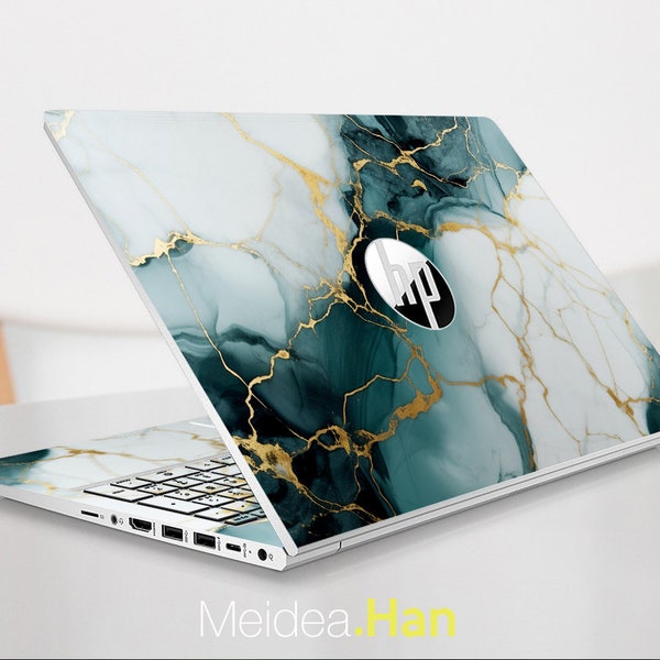 Laptop Skin Hp Envy Decals Personalization Gift Customizable Design Marble Texture For Spectre Envy Pavilion Victus Omen Elite Probook