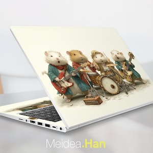 HP Elitebook 860 G11 Laptop Sticker Personalized Custom Gift Cute Band Hamster Pattern Vinyl for Envy Pavilion Victus Omen Elite Probook