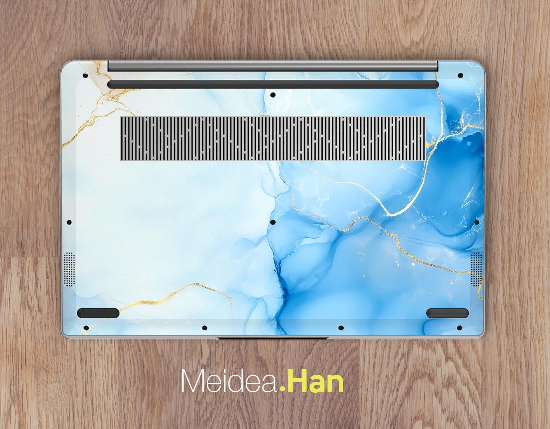 Blue Vinyl Lid Skin Decal Cover For Dell Latitude D820 & D830 Laptop 9 thumbnail image