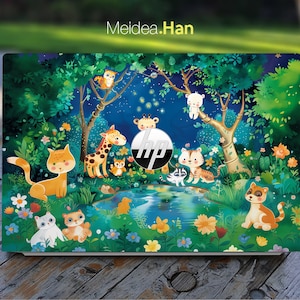 Hp Laptop Skin 15 inch Sticker Personalized Customizable Cute Little Animal Design Vinyl For Spectre Envy Pavilion Victus Omen Elite Probook