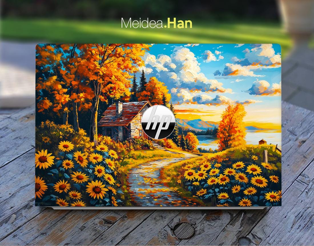 Hp Envy X360 2 in 1 Skin Laptop Vinyl Decal Halloween Gift Custom Sticker Autumn Design Gift for Her for Spectre Envy Victus Elite Probook