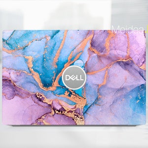 Autocollant en vinyle marbré coloré personnalisable pour Dell XPS 15 9500 skin pour XPS Latitude Inspiron Vostro Alienware Precision