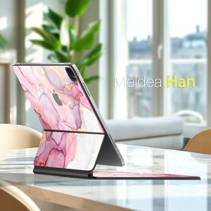 Apple Accessoire Keyboard Sticker Pink Marble Magic Keyboard Sticker Personalized Gift Smart Folio Magic Keyboard Folio Vinyl Skin