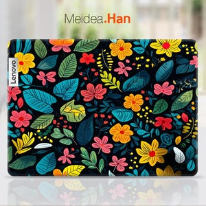 Laptop Skin Protect Lenovo Thinkpad E14 Gen 5 Custom Sticker Colorful Cartoon Flower Design for Legion Yoga Slim Thinkpad Thinkbook Ideapad