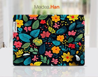 Laptop Skin Protect Lenovo Thinkpad E14 Gen 5 Custom Sticker Colorful Cartoon Flower Design for Legion Yoga Slim Thinkpad Thinkbook Ideapad