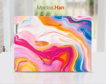 Laptop Skin Lenovo LOQ 15ARP9 Sticker Custom Decal Gift Colorful Marble Unique Design for Lenovo Slim Legion Ideapad Yoga Thinkbook Thinkpa