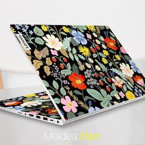 Laptop Skin Lenovo ThinkPad 15 Personalized Customizable Flowers Vinyl Gifts For Her For Lenovo Slim Legion Ideapad Yoga Thinkbook Thinkpad