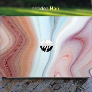 Hp Laptop Skin Envy X360 15 Personalized Customizable Marble Texture Brown Vinyl  For Spectre Envy Pavilion Victus Omen Elite Probook