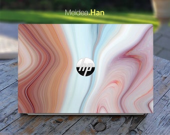HP Laptopskin Envy X360 15 Personligt anpassningsbart Marmorstruktur Brun Vinyl för Spectre Envy Pavilion Victus Omen Elite Probook
