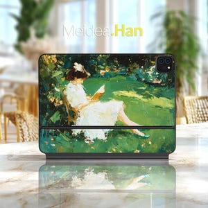 iPad 12 Magic Skin Keyboard Oil Painting Beauty Pattern Vinyl Gift for Magic Keyboard Smart Keyboard Folio Smart Folio Magic Keyboard Folio