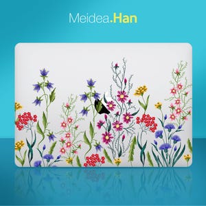 Bright Plant Stickers for Macbook Laptop Transparent Decals Custom Beautiful Flower Stickers Personalized Gift Clear Printing Decals