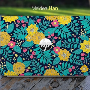 Laptop Skin Hp Envy X360 14 Personalized Customizable Flowers Paintings Vinyl Gifts For Her For Spectre Envy Pavilion Victus Omen Probook