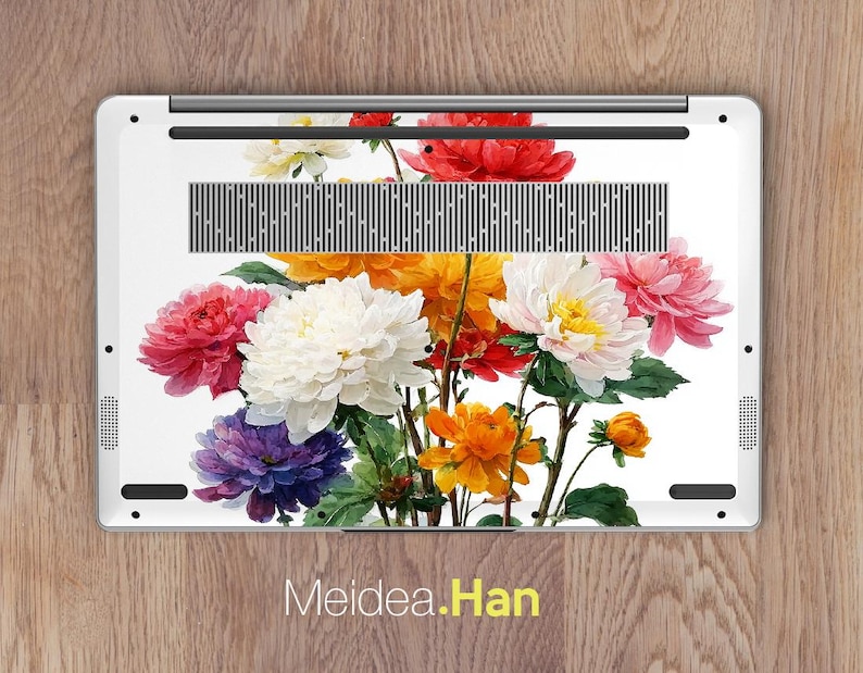 Custom Laptop Case Dell 15 DC15250 Decal Beautiful Flower Bouquet ...