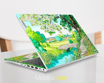 Yoga Pro 9 16IAH10 Decal Series Custom Spring Countryside Landscape Vinyl Sticker for Legion Yoga Slim ThinkPad ThinkBook IdeaPad series