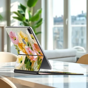 Smart Folio 13 Skin Tablet Customized Oil Painting Flower Decal Pattern Gift for Magic Keyboard Smart Keyboard Folio Magic Keyboard Folio