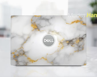 Laptop Skins Dell Inspiron Decals Personalization Customizable Design White Marble Texture For Xps Latitude Inspiron Alienware Precison