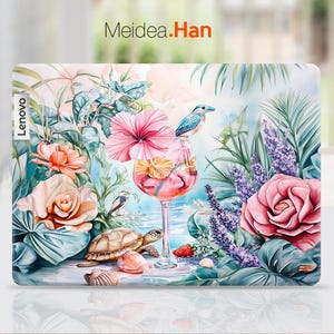 Lenovo Skin Birthday Present 14Inch Decal Artistic Beautiful Flower Design Gift for Her for Lenovo Slim Legion Yoga Idea Thinkbook Thinkpad