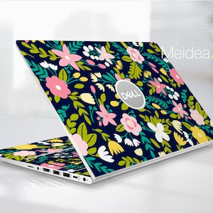 Dell Laptop Skins Xps 13 9360 Personalisierte anpassbare rosa Blumen Kunst Vinyl Geschenk