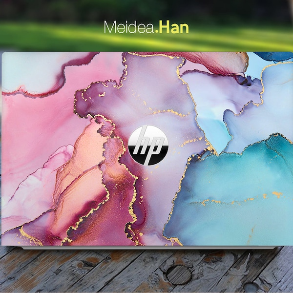 Hp Pavilion X360 15.6 Skin, Personalized Customizable Marble Texture Vinyl for Spectre Envy Pavilion Victus Omen Elite Probook