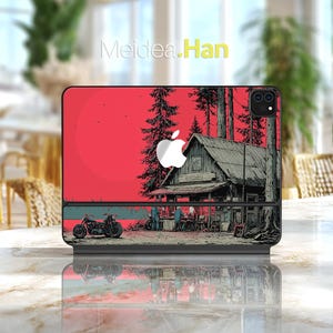 Smart Folio 13 Skin Smart Keyboard Sticker Red Remote House Halloween Gift for Magic Keyboard Smart Keyboard Folio Smart Folio