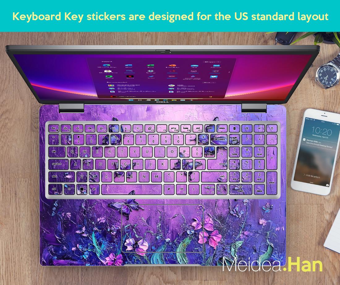 Laptop Decal for Dell Xps 15 9540 Personalized Oil Painting Purple ...