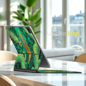 Magic Keyboard 13 M4 skin green dragon boat design for colleagues Magic Keyboard Smart Keyboard Folio Smart Folio Magic Keyboard Folio Vinyl
