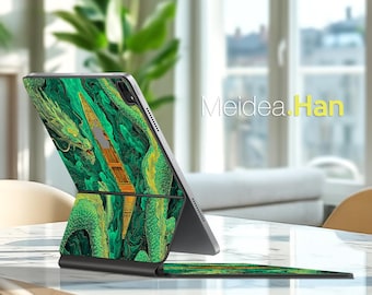 Magic Keyboard 13 M4 skin green dragon boat design for colleagues Magic Keyboard Smart Keyboard Folio Smart Folio Magic Keyboard Folio Vinyl