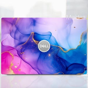 Laptop Skin Protect Dell Latitude 15 Inch Vinyl Decal Custom Sticker Purple Marble Gift for Girlfriend for Xps Latitude Alienware Precison