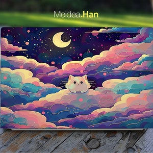 Hp Skin Laptop Decal Personalized Customizable Aesthetic Romantic Night Sky Art Design For Spectre Envy Pavilion Victus Omen Elite Probook