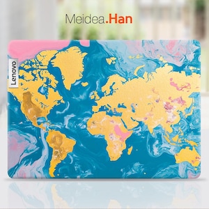 Accessoires Lenovo Yoga 7 Sticker personnalisé 2-en-1 ultra-fine avec motif marbré pour Lenovo Slim Legion Ideapad Yoga Thinkbook Thinkpad