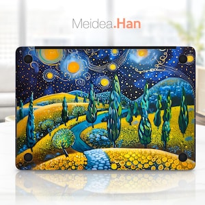 Macbook Pro 16 Decal Boyfriend Gift Laptop Skin Van Gogh Art Style Design Mac Pro Protective Skin Stylish Personalized Vinyl Wrap Sticker