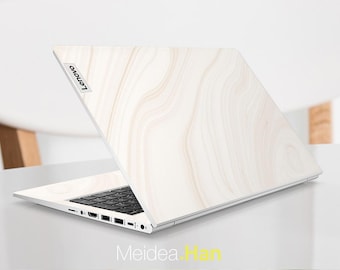 IdeaPad Slim 5 15ARP10 Laptop Skin Personalized Gift Beige Simple Marble Pattern Vinyl Material for Slim Legion Yoga Thinkbook Thinkpad