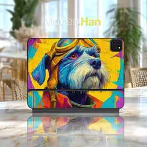 Ipad Mini Magic Keyboard Stickers Colorful Dog Design New Job Gift for Magic Keyboard Smart Keyboard Folio Smart Folio Magic Keyboard