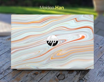 Hp Laptop Skin Elitebook Gepersonaliseerde aanpasbare marmeren textuur Abstract Vinyl voor Spectre Envy Pavilion Victus Omen Elite Probook