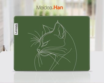 Lenovo Accessories Custom Laptop Skin Art Sticker Simple Lines Cat Design For Legion Yoga Thinkpad Thinkbook Ideapad Series Art Sticker
