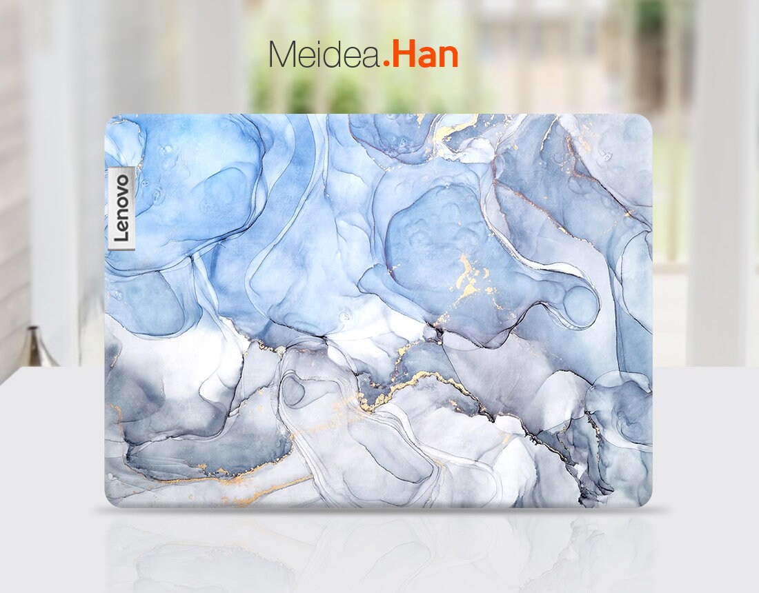 Lenovo Laptop Yoga Skins Personalized Gift Blue Marble Vinyl Sticker for Lenovo Slim Legion Ideapad Yoga Thinkbook Thinkpad