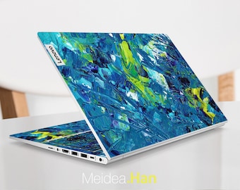 Lenovo Laptop Skin yoga 14 Personalized Customizable Blue Paintings Art Vinyl Gifts For Her For Lenovo Slim Legion Yoga Ideapad Thinkbook