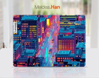 Laptop Skin Lenovo Decal Yoga 7 Stickerpersonalized Gift City Night Scene Art Design for Lenovo Slim Legion Ideapad Yoga Thinkbook Thinkpad