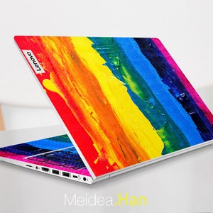 Lenovo Laptop Skin Thinkpad 14 Personalized Customizable Watercolor Art Vinyl Gifts For Her For Lenovo Slim Legion Yoga Ideapad Thinkbook