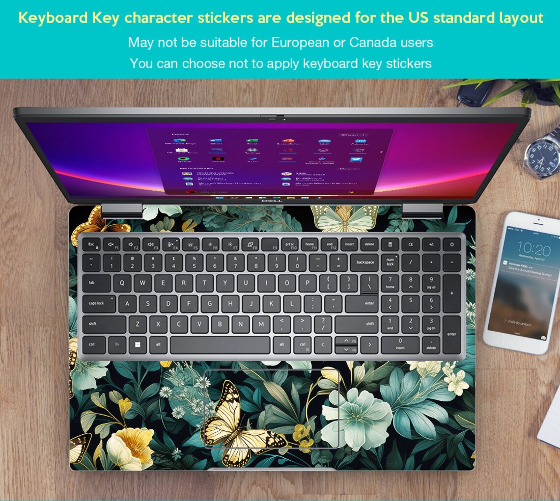 Laptop Skins for Dell Latitude 5520 Decal Personalized Customizable ...