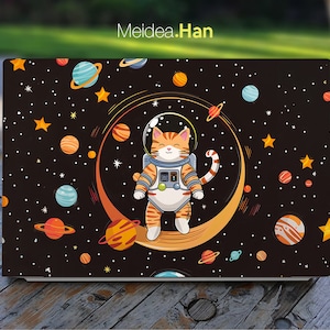 Laptop Skin Hp Accessories Vinyl Decal Personalized Customizable Creative Space Cat Design For Spectre Envy Victus Omen Elite Probook