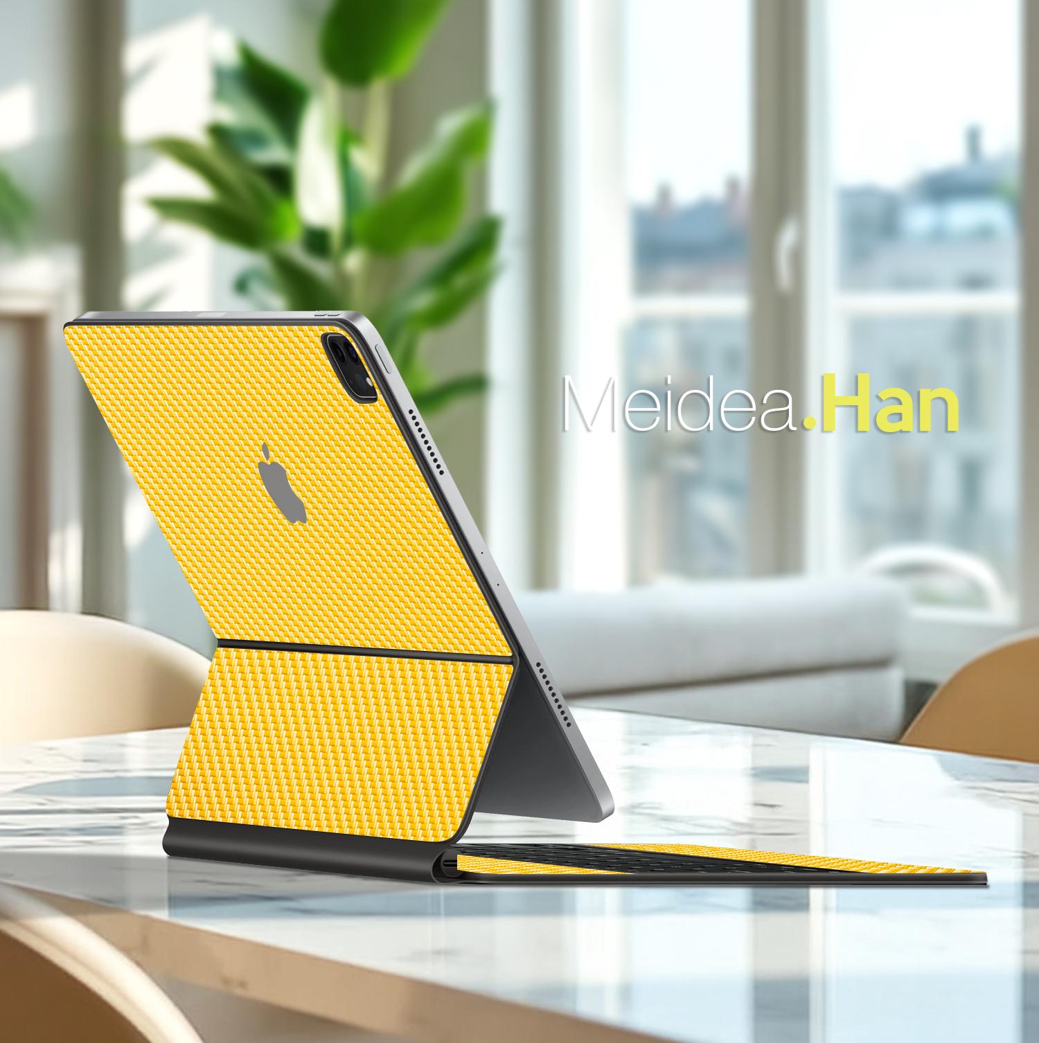 IPad 10 Magic Folio Keyboard A2695 Sticker Fiber Yellow Design