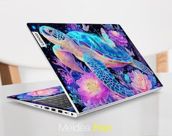 Custom Laptop IdeaPad 5 2-in-1 16IAL10 Lenovo Accessory Vinyl Decal Gift Blue Turtle Design for Legion Yoga Thinkpad Thinkbook Ideapad