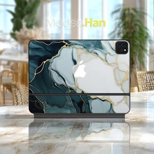 Ipad 11Inch Keyboard Decal Apple Magic Marble Skin for Magic Keyboard Smart Keyboard Folio Smart Folio Magic Keyboard Folio Vinyl