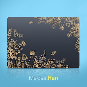 Clear Laptop Skin for Beautiful Flower Pattern Transparent Print Sticker Autumn Decoration Vinyl Sticker