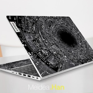 Lenovo IP Slim 3 Chrome 14M868 Personalized Gift Black Hole Design Vinyl Decal for Lenovo Slim Legion Ideapad Yoga Thinkbook Thinkpad