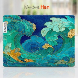 Thinkbook 14 G2 ITLskin Custom Sticker Laptop Protective Film Personalized Gift Wave Design for Legion Yoga Slim Thinkpad Thinkbook Ideapad